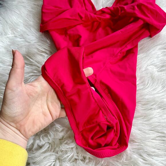 DKNY Solid Pink One Piece Bathing Suit Swimwear Swimsuit sz 8 - Picture 3 of 7